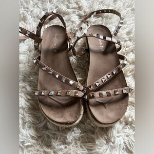 Madden Girl Platform Sandals with silver studs